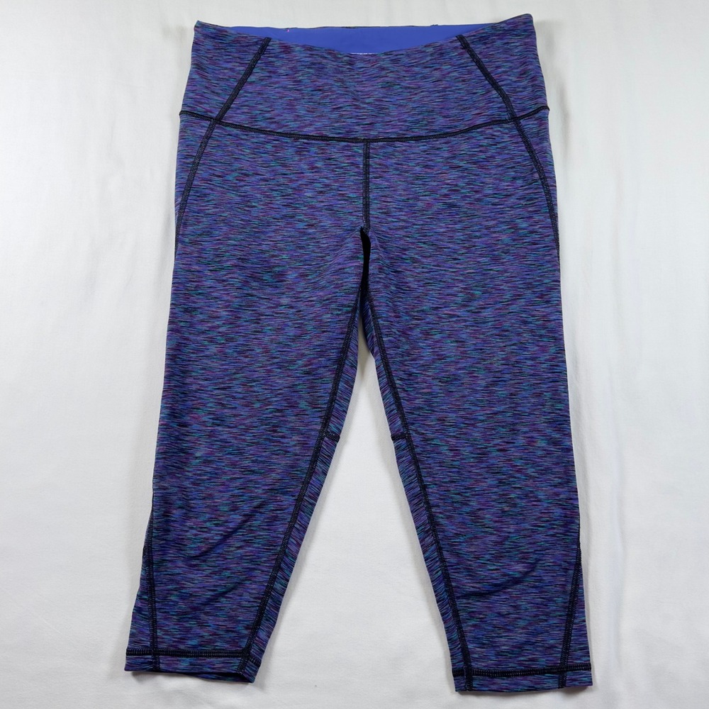 Victoria's Secret VSX Knockout Leggings Crop Womens Medium Blue Purple Sport